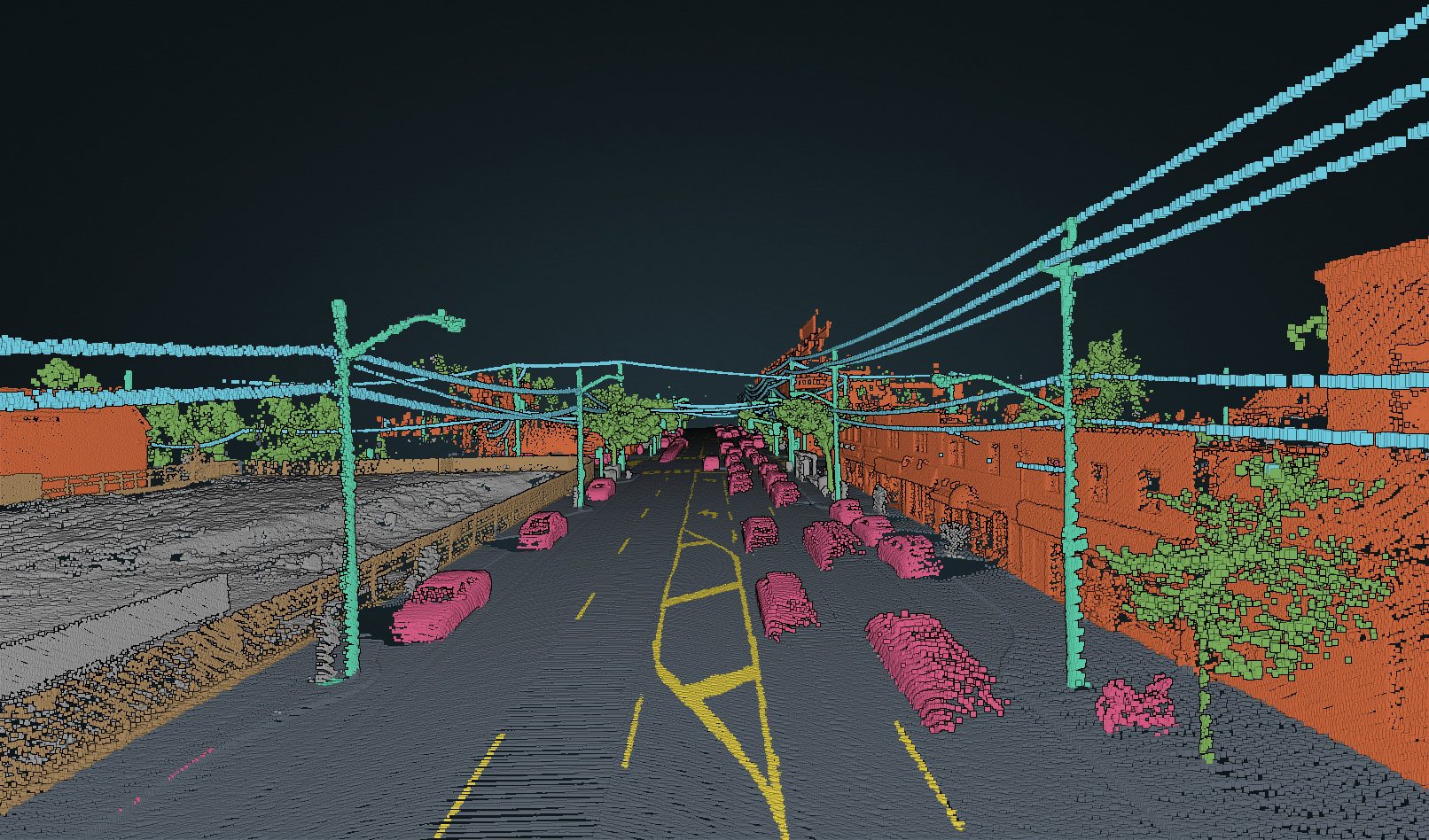 LiDAR point cloud pipeline view